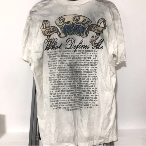 Vintage Dom Rebel The Art Gallery “Skull Cross” T-shirt NWT - Picture 2 of 4